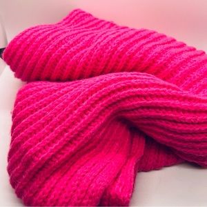 American Eagle Scarf Hot Pink with Fringe 15” x 70” HUGE!